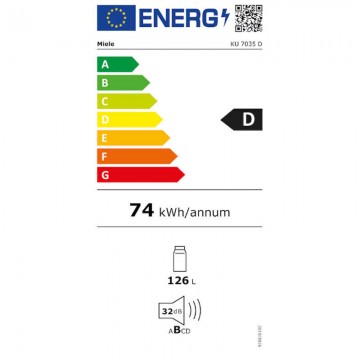Miele Εντοιχιζόμενο Mini Bar 126lt Υ81.8xΠ59.7xΒ55εκ. Λευκό KU 7035 D